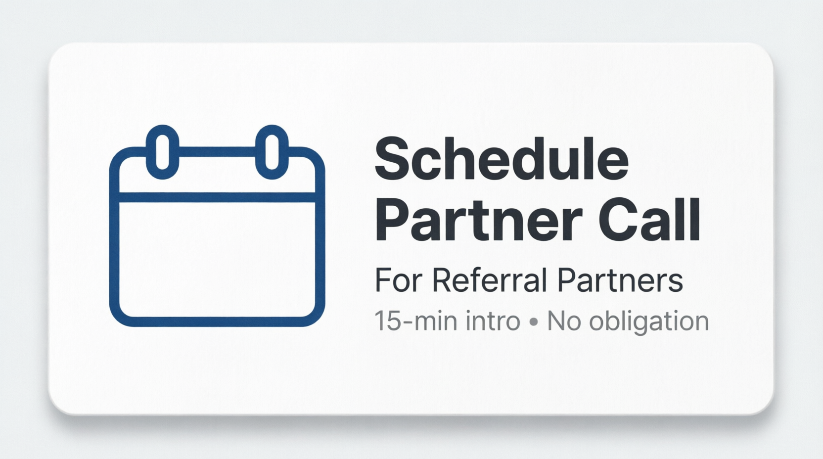 Schedule Partner Call - For Referral Partners